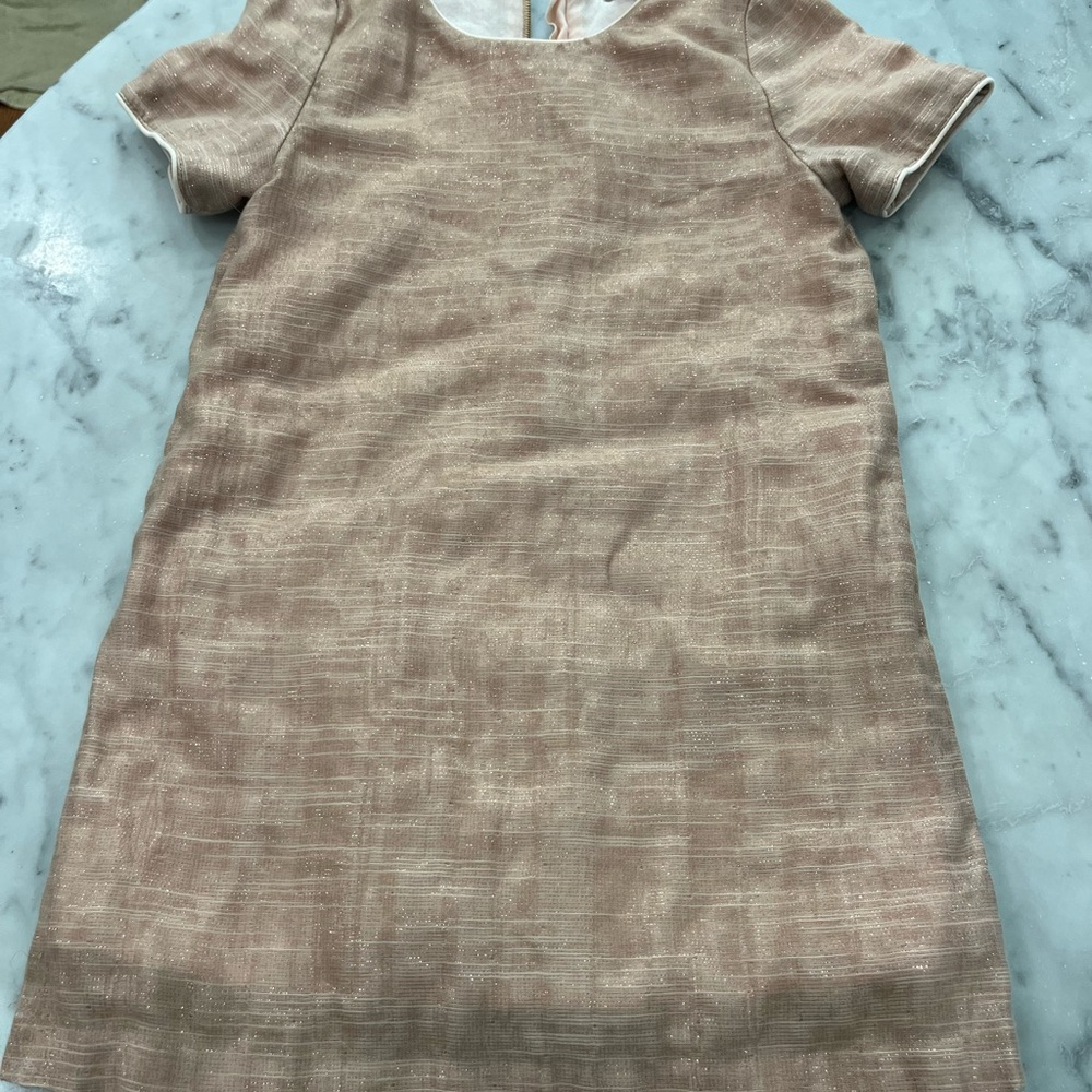 Elegant Beige Short Sleeve Dress